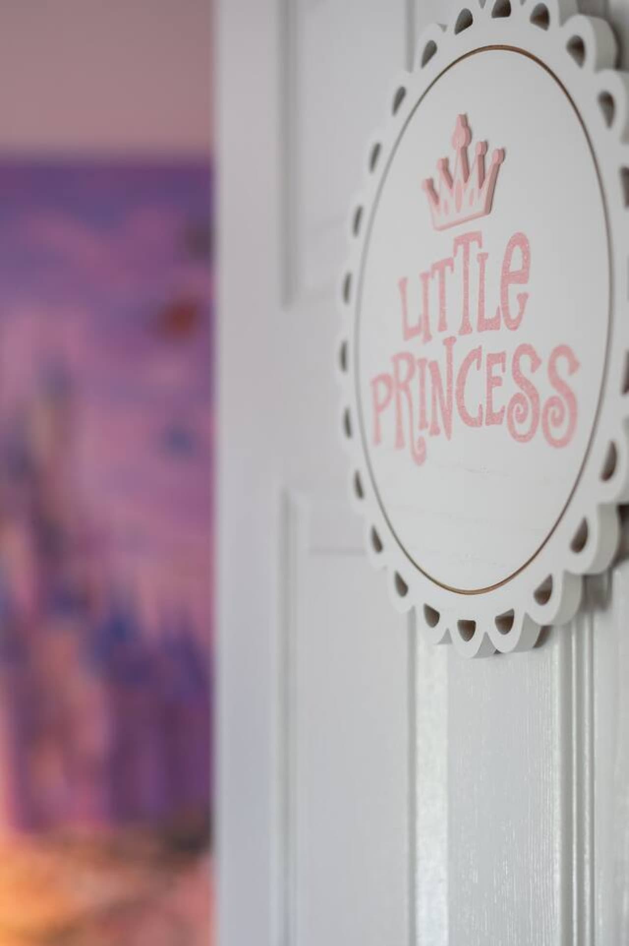 A sweet princess door sign welcoming you into your own fairytale room.