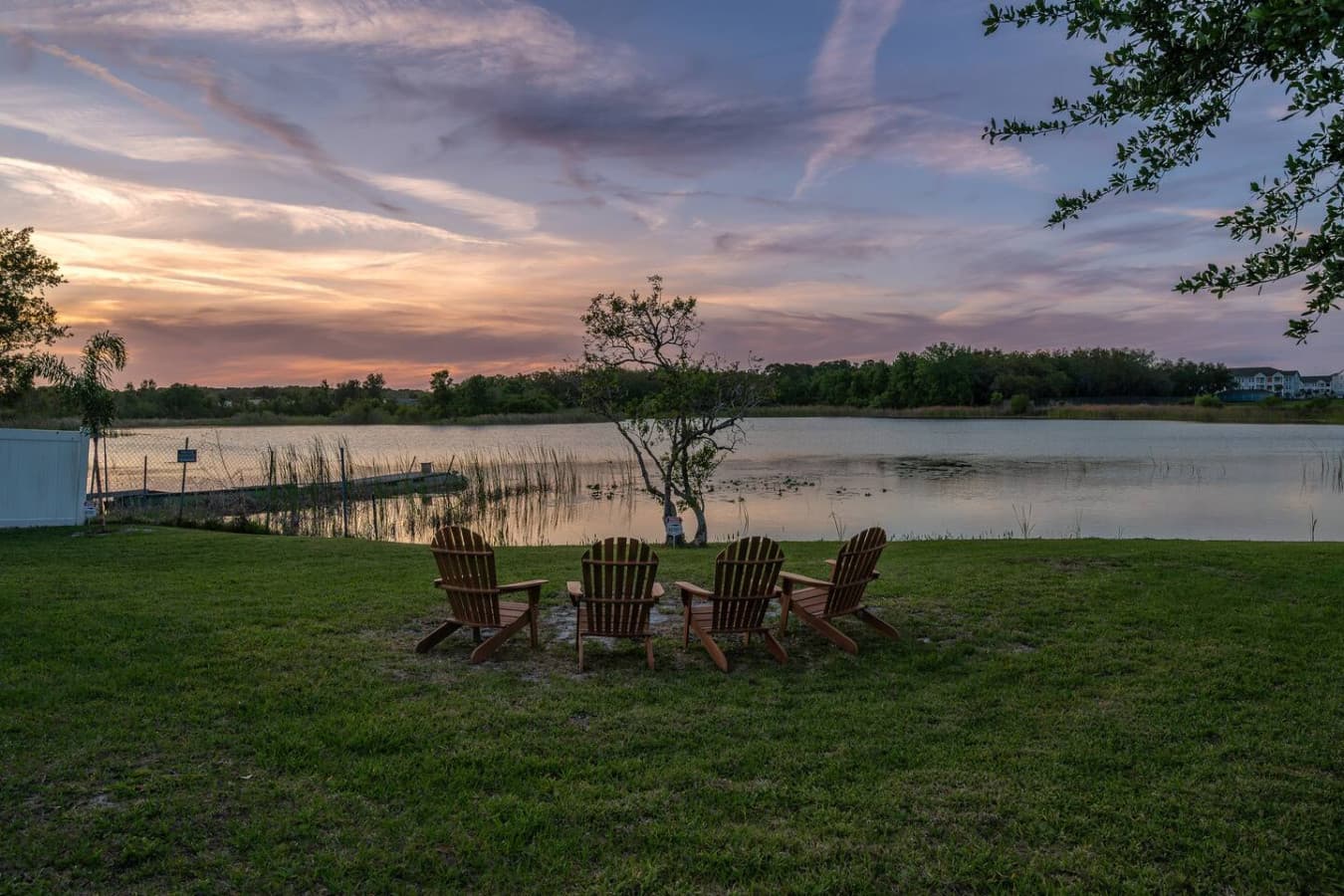 Outdoor comfort with a scenic lake view to admire from the backyard. No lake access.