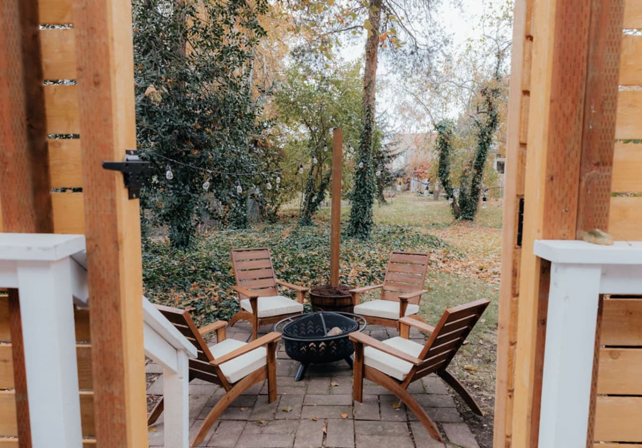 Gather around the fire pit for relaxing moments.