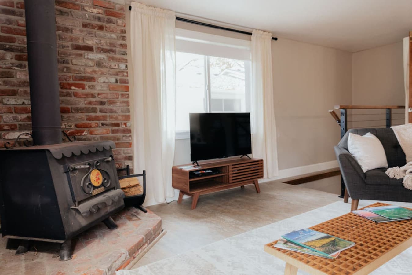 Studio: Kick back by the fireplace and stream your favorites.