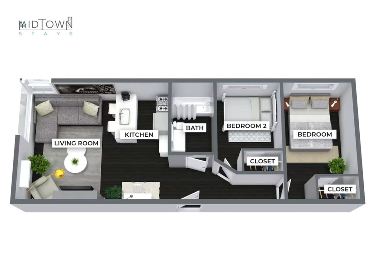 Get a better picture of the space with our floor plan. Please note: Furniture may vary