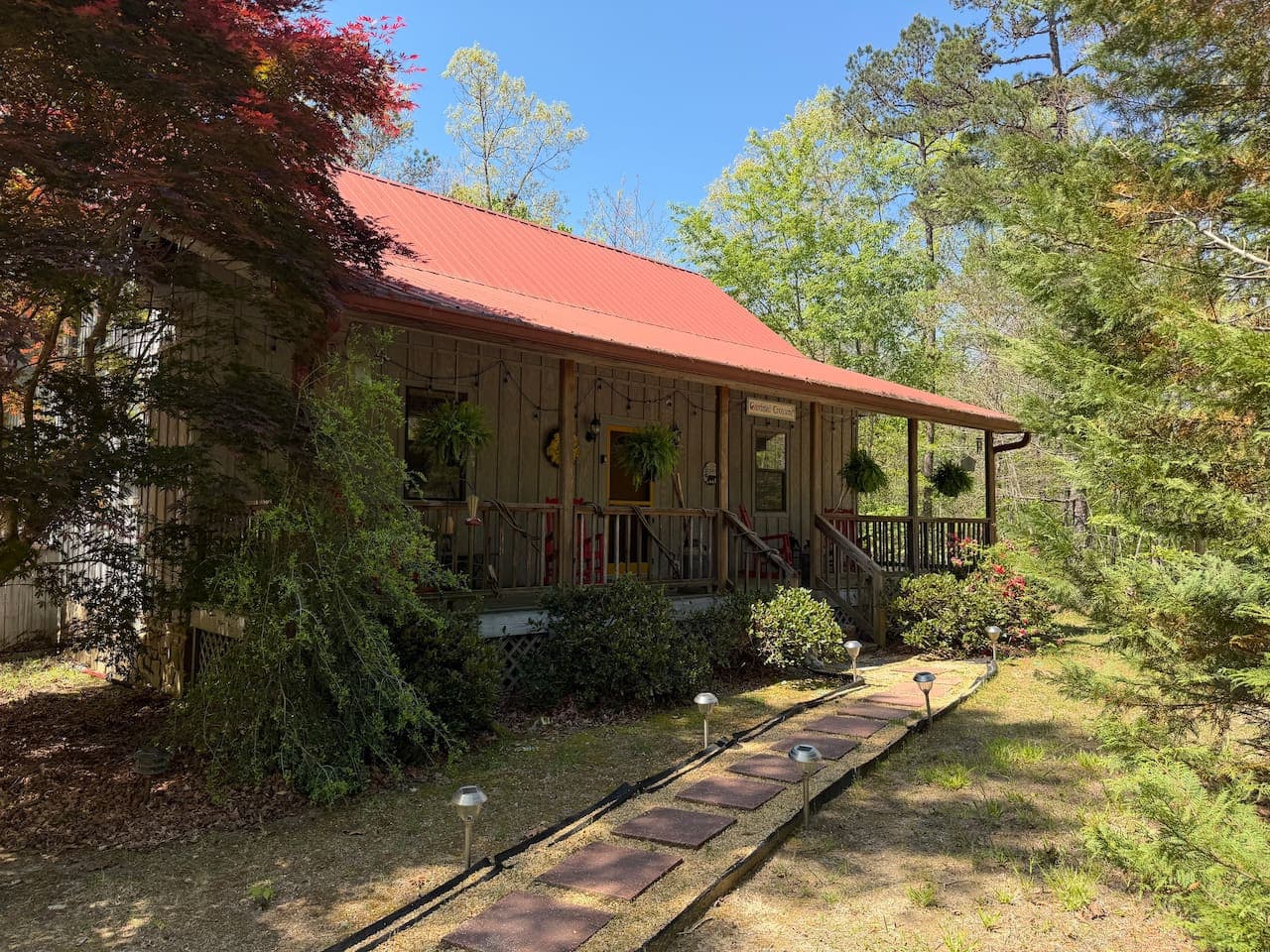 A true outdoor setting where the forest feels like part of the stay.