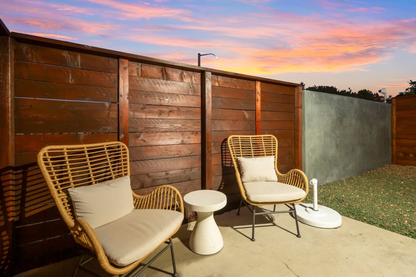 Relax and unwind on your own private patio—perfect for morning coffee or evening drinks.