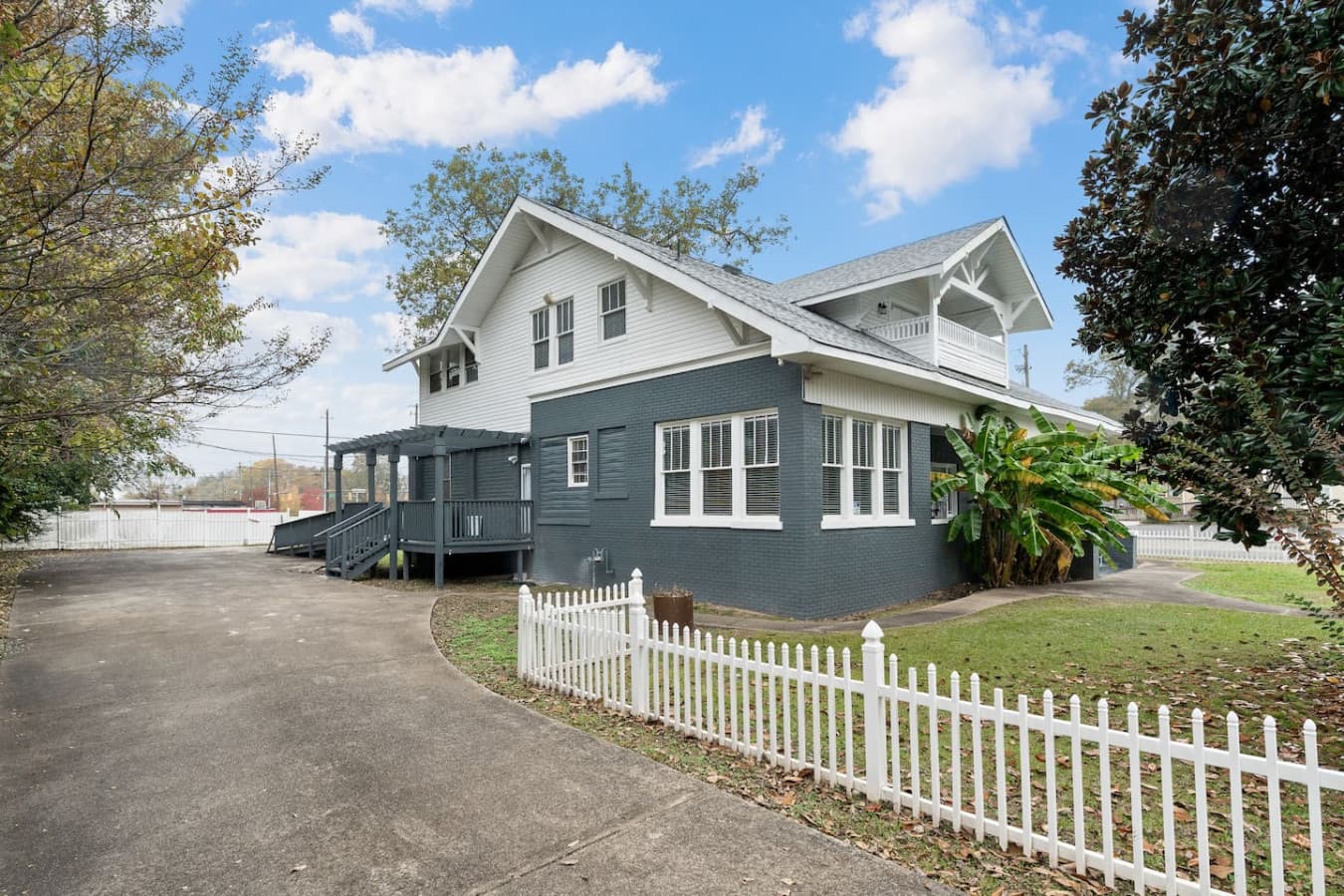Rear exterior photo of the home