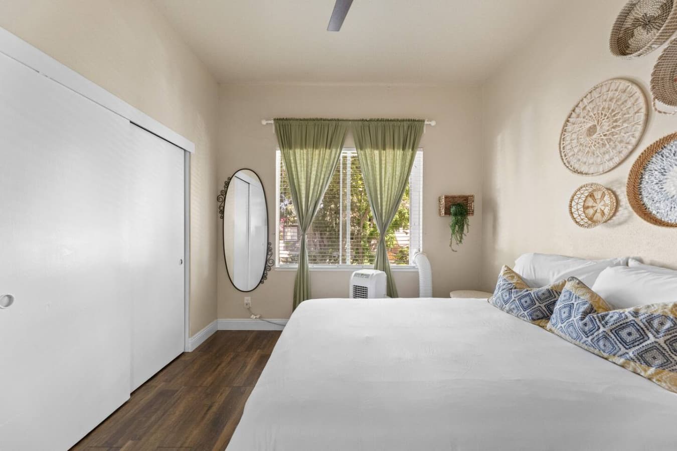 Super comfy queen-sized mattress and plenty of closet space.
