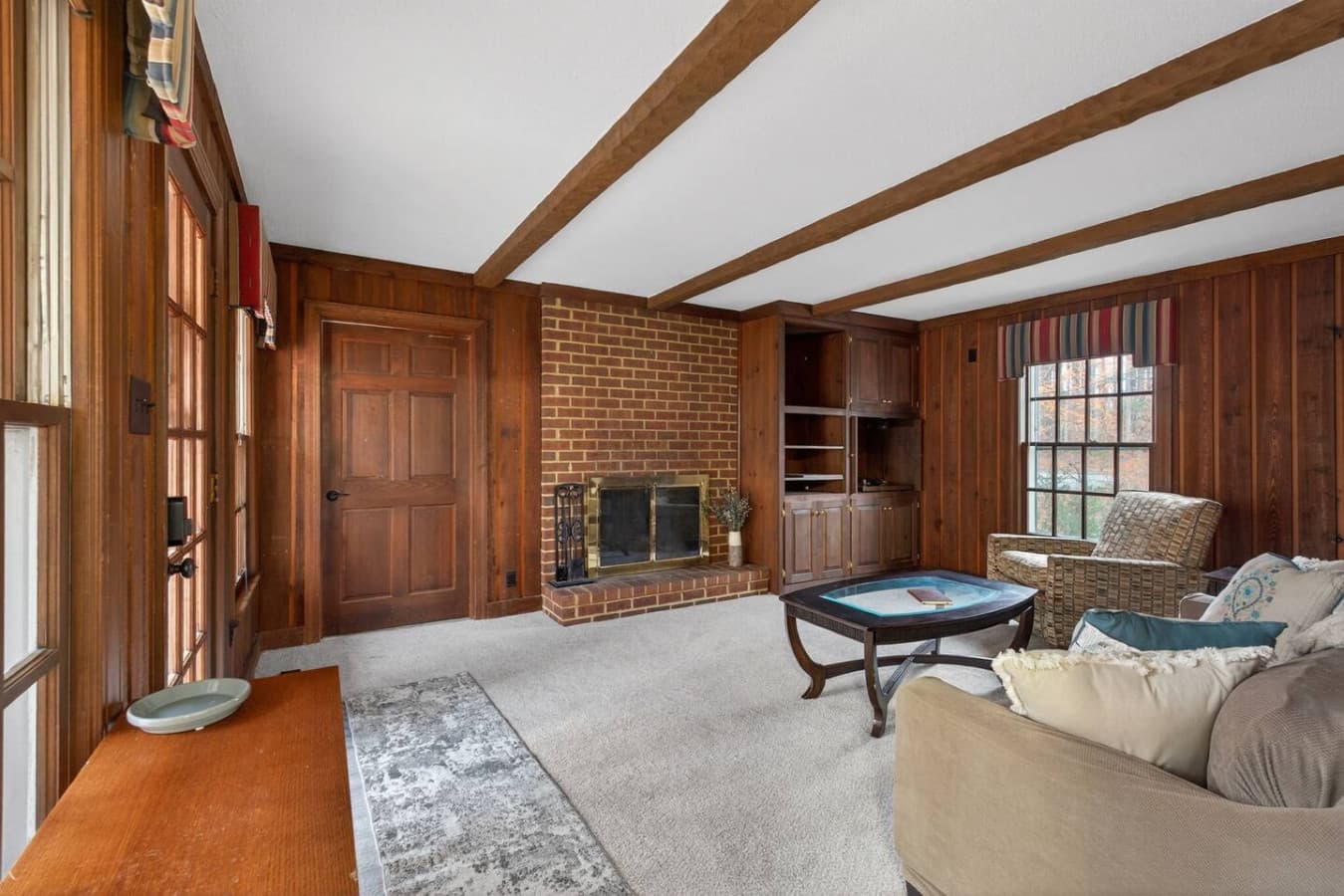 Settle in by the warm glow of the wood-burning fireplace after exploring Franklin’s quiet charm.
