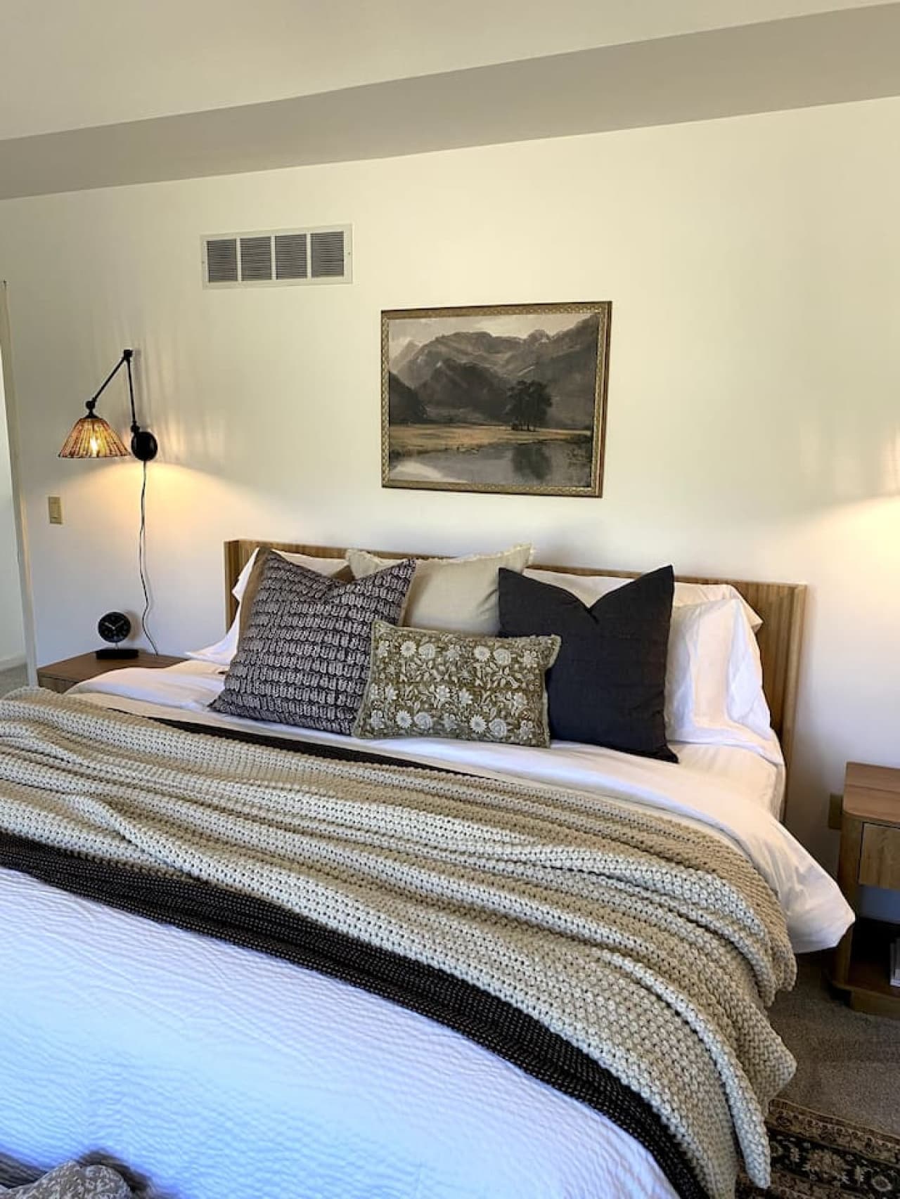 A peaceful retreat after a day of exploring or relaxing by the firepit.