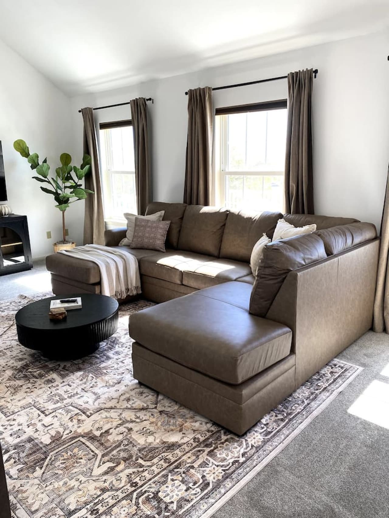 A second cozy lounge space perfect for family game nights or quiet reading time.