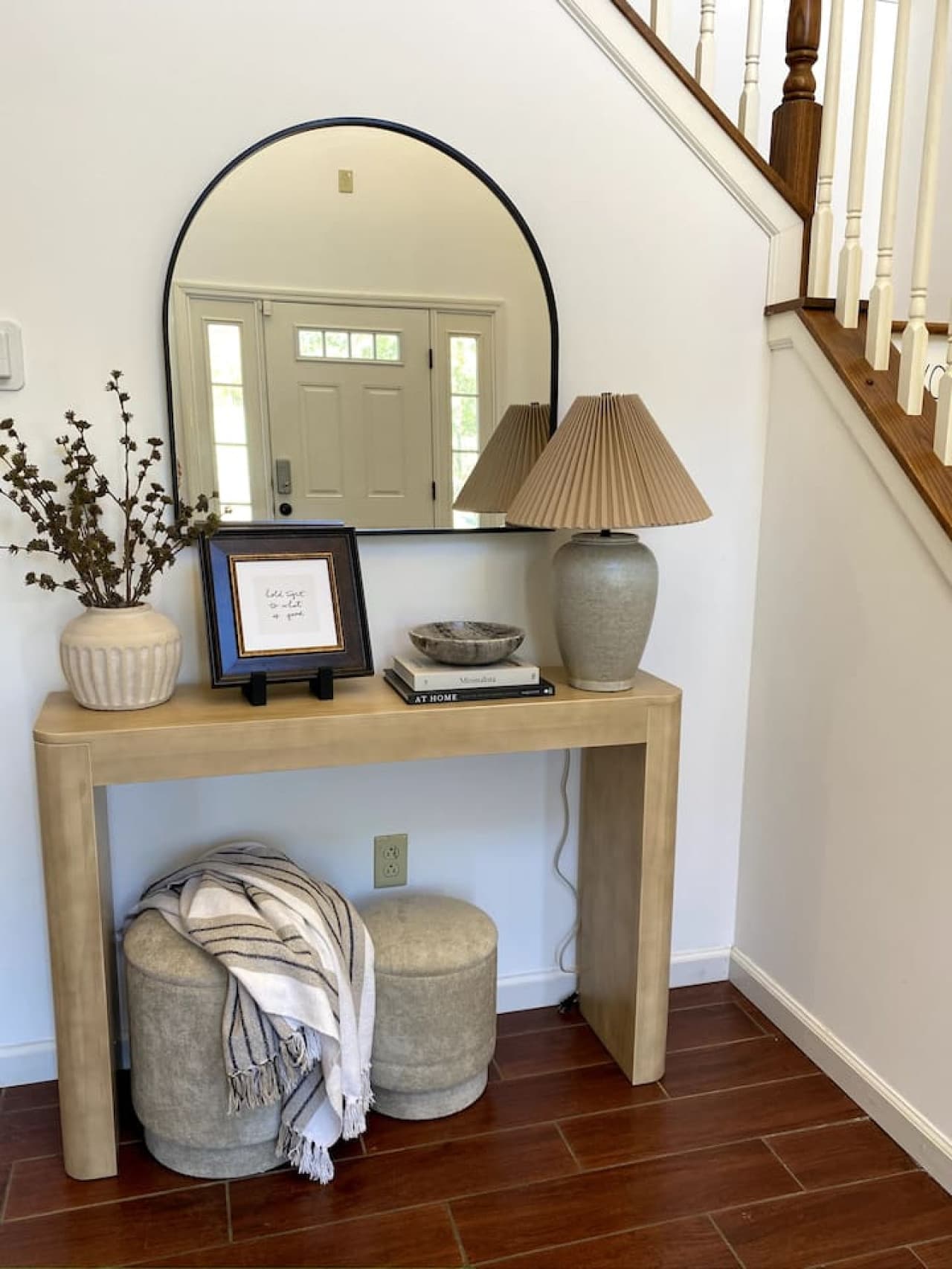 Natural textures and simple decor that blend beautifully with the peaceful setting.