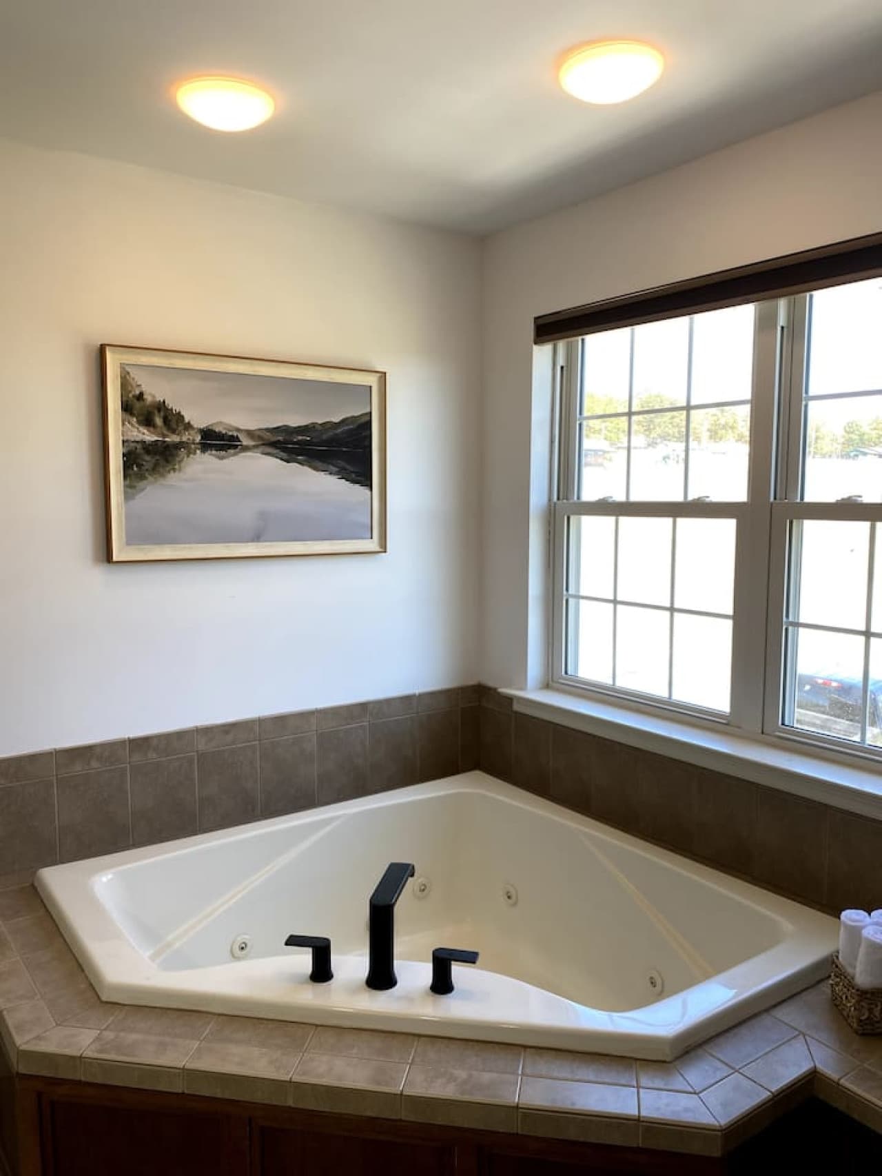 Melt away stress in your private jetted tub—pure mountain relaxation.