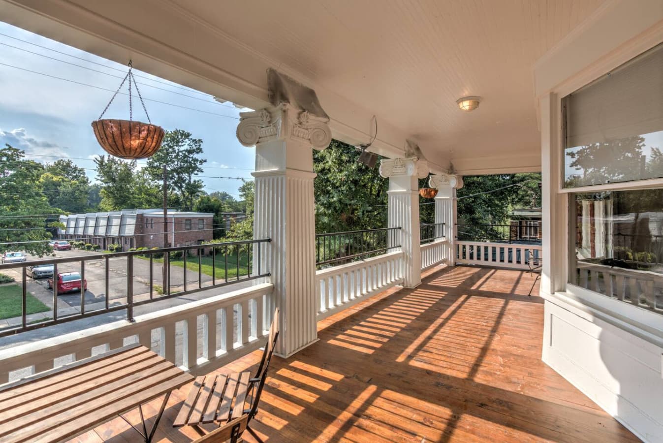 Shared balcony upstairs towards the front of the building that you're more than welcome to relax on.