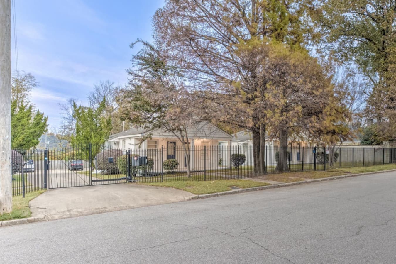 A beautiful gated community with wide and spacious parking inside