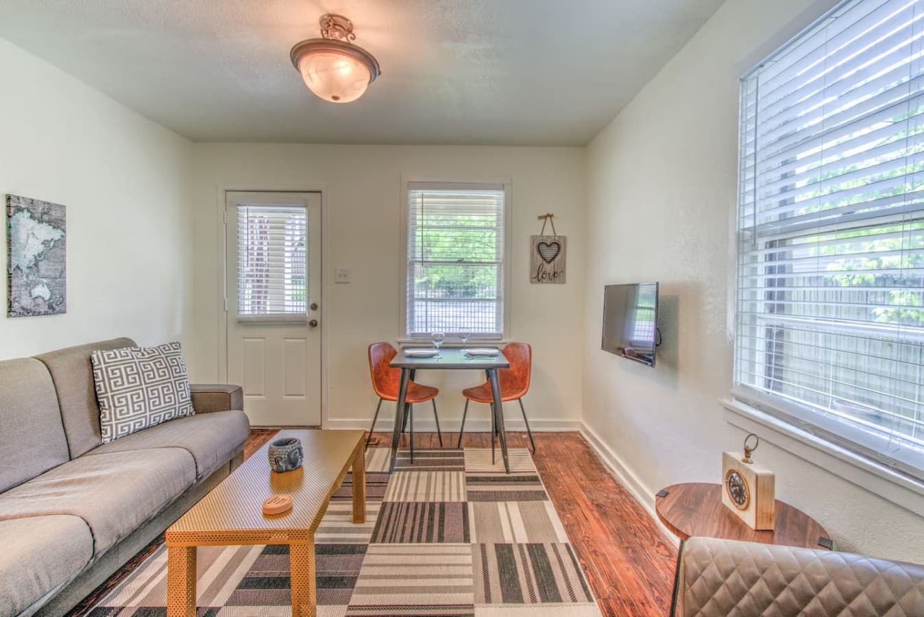 Your living room with lots of natural light coming in from the windows