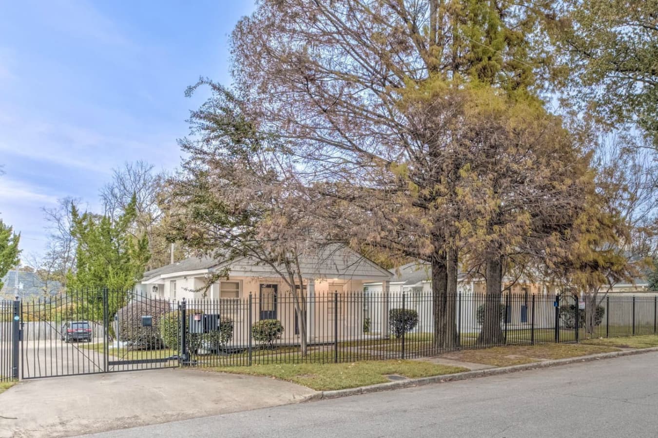 A beautiful gated community with wide and spacious parking inside
