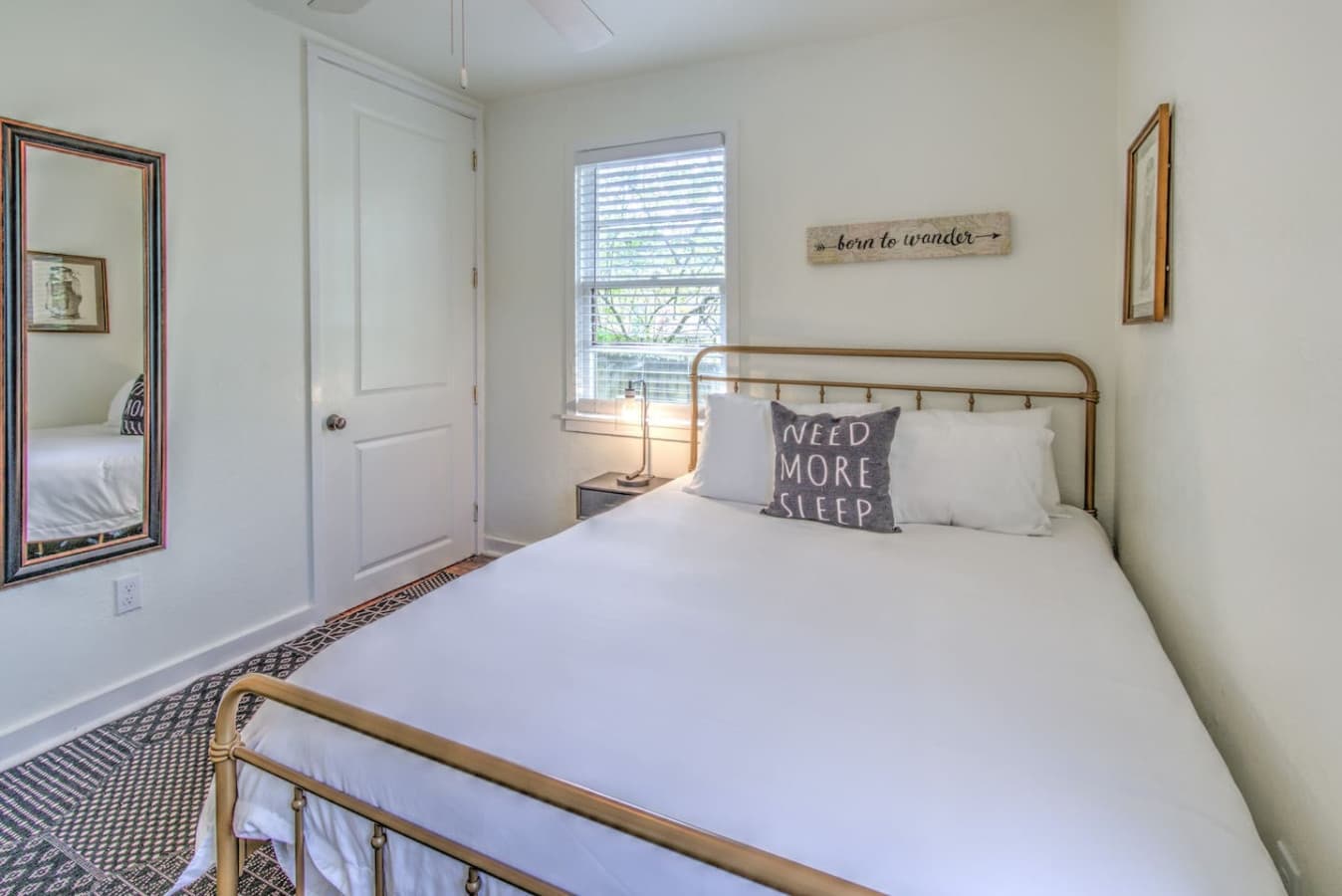 The  queen-sized bed is super comfy and the room is nice and tranquil