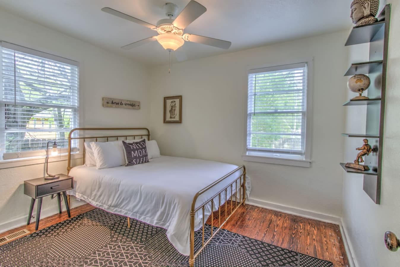 Get a good night's sleep on our queen-sized memory foam mattress :)