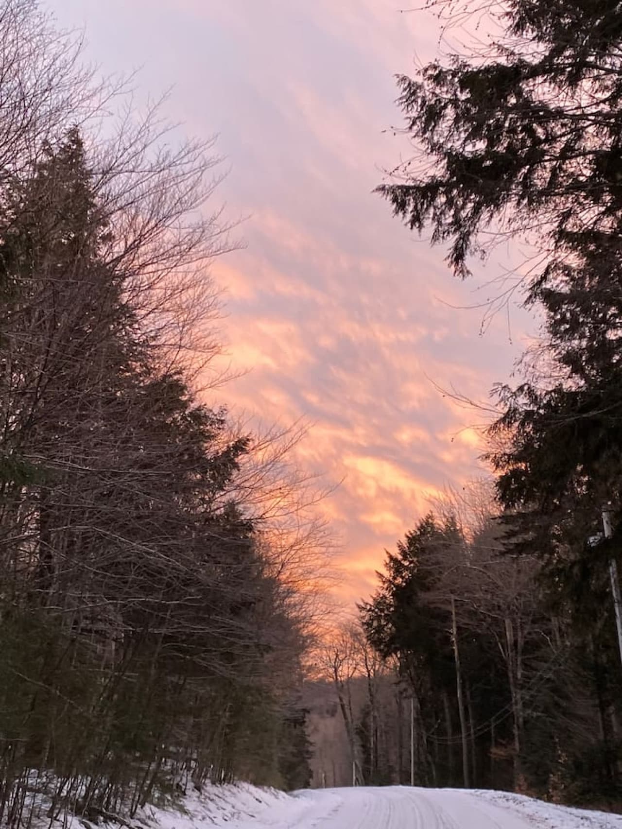 As the sun dips behind the mountains, the sky transforms into a masterpiece of color and shadow.