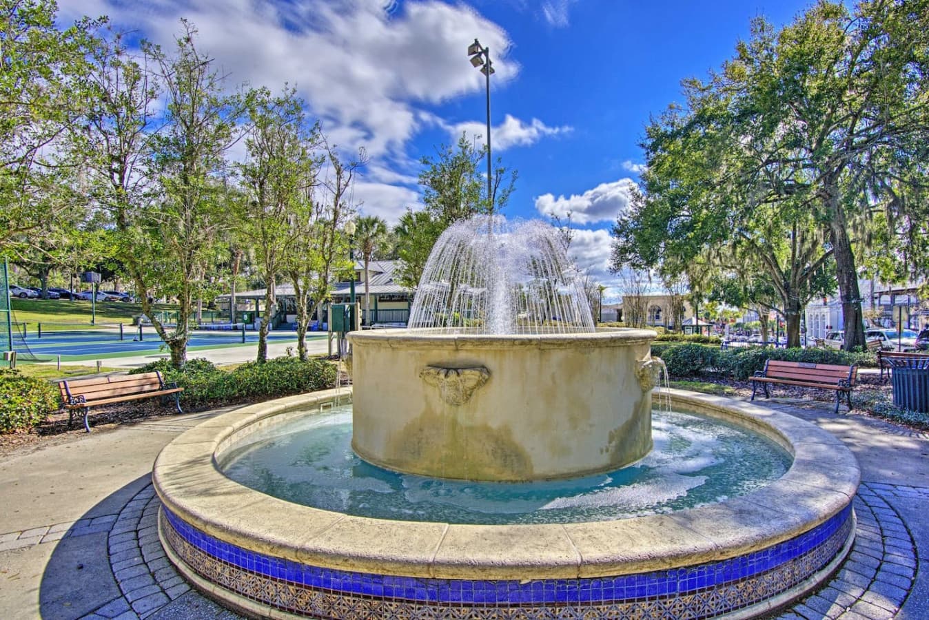 Visit the charming neighborhood fountain—great for reflection or a photo.