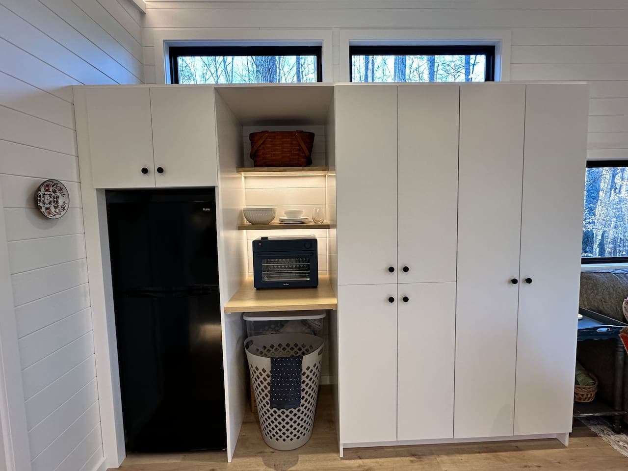 Luna Studio: A modern kitchen with beautiful birch cabinetry.