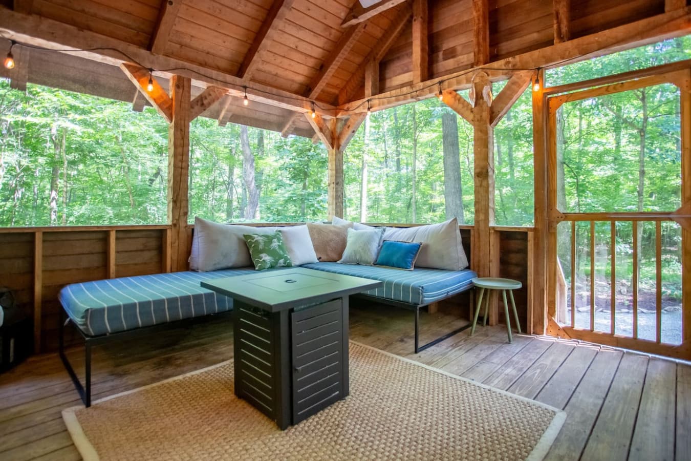 Cabin on the Haw: Bring the outside in without the bugs—this porch is your nature escape.