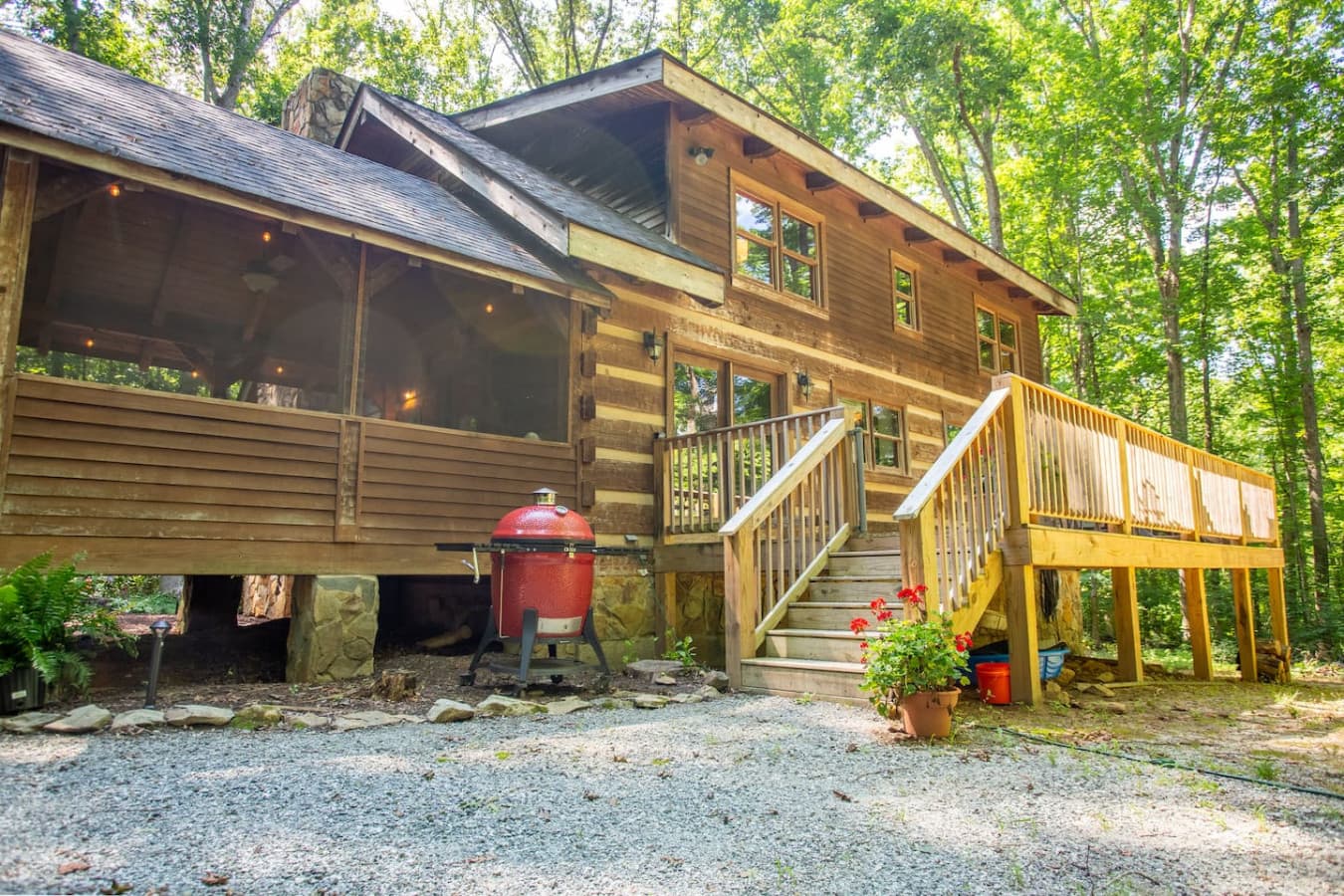 Cabin on the Haw: A second BBQ spot nestled closer to nature, perfect for relaxed outdoor grilling.