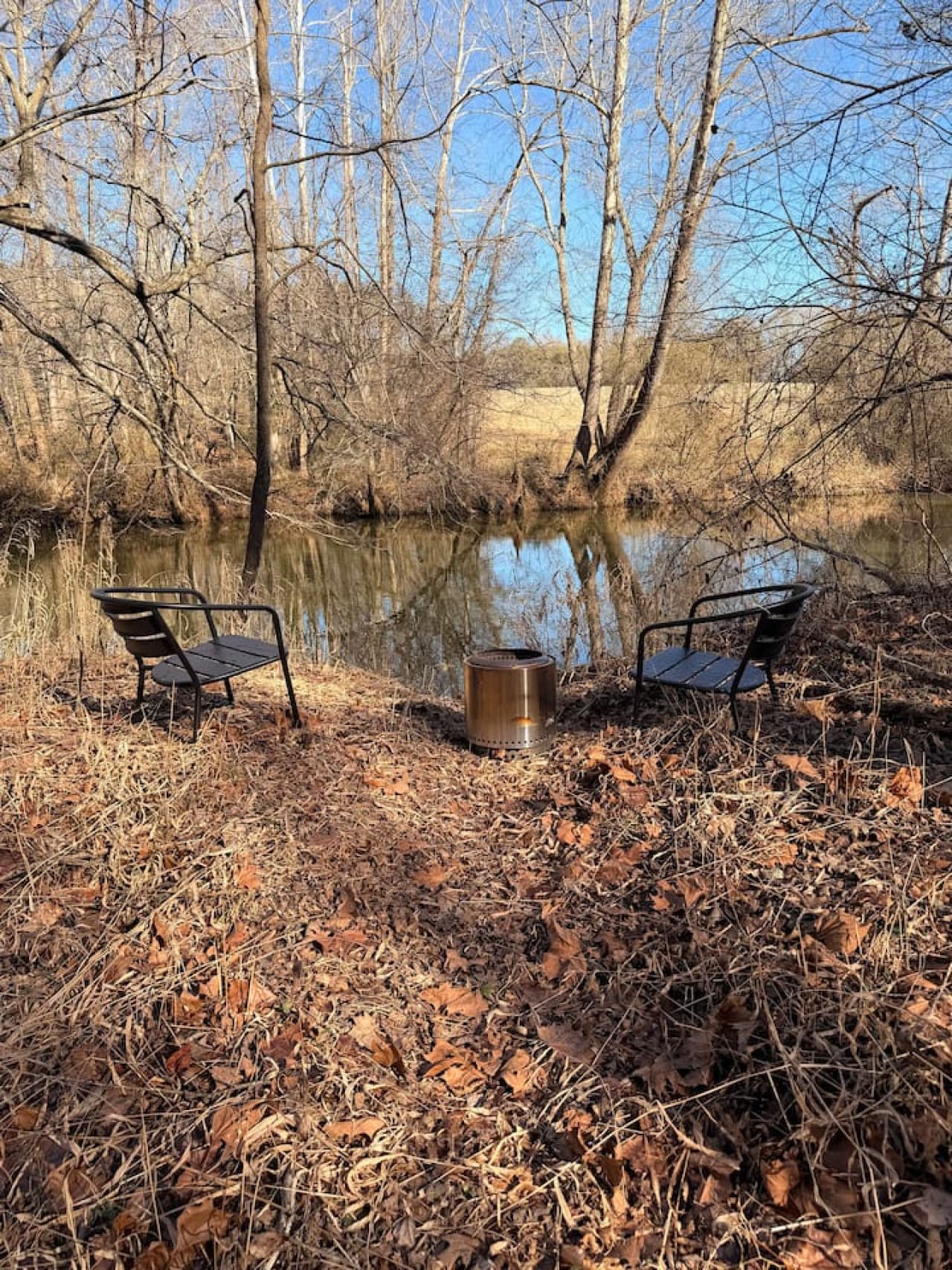 Luna Studio: From the river views to the cozy fire pit, this outdoor space offers the perfect way to relax and connect with nature.