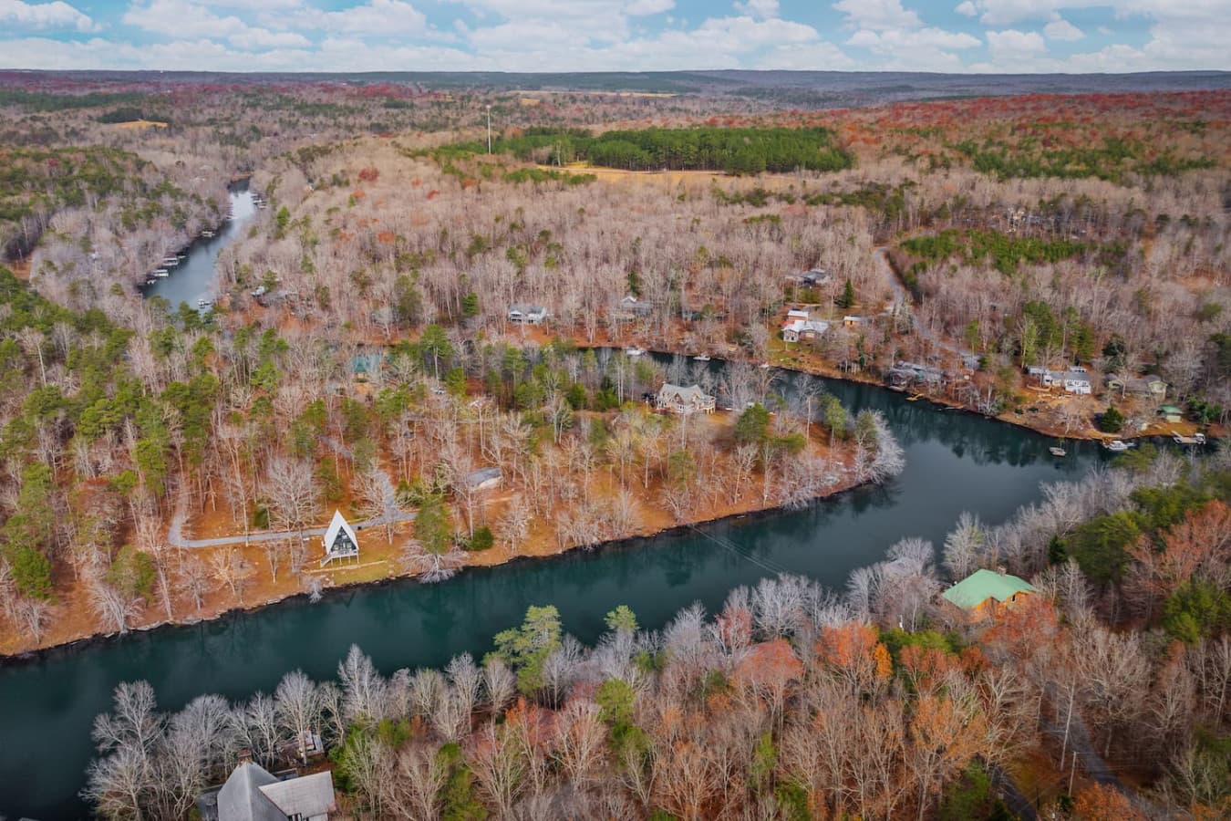 Lahusage Landing, located on the East Fork of the Little River/Lake Lahusage, just a short paddle away from the Lahusage Dam and Goose Island.