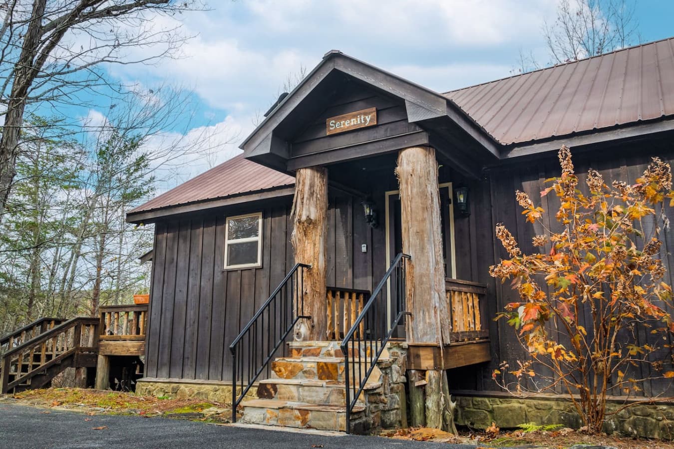 The home's main entry.