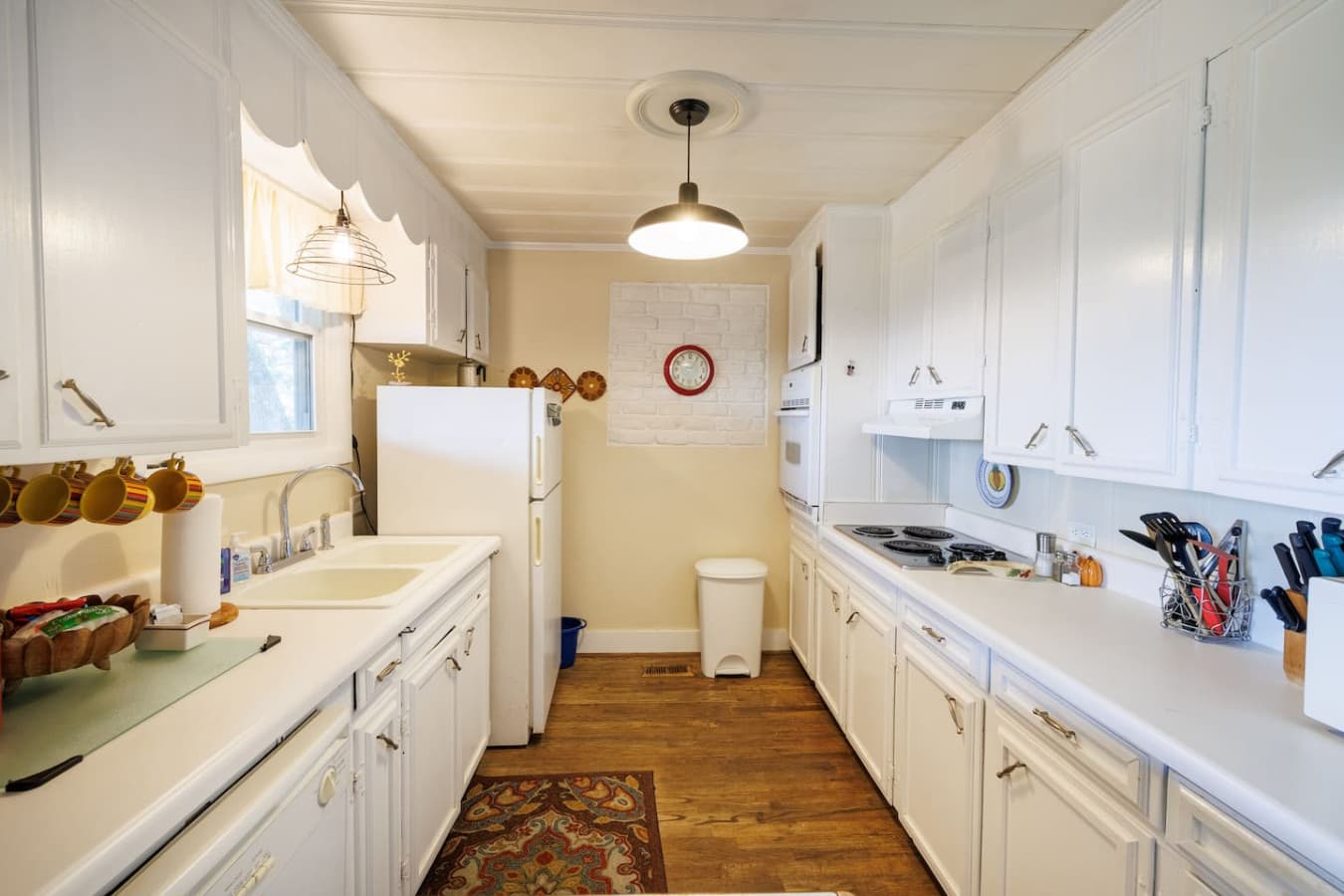 Sleek galley kitchen with everything you need.