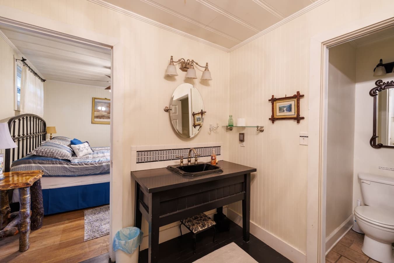 Private half bath in the master suite.