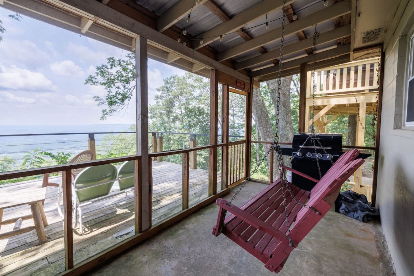 Swing overlooking the valley.