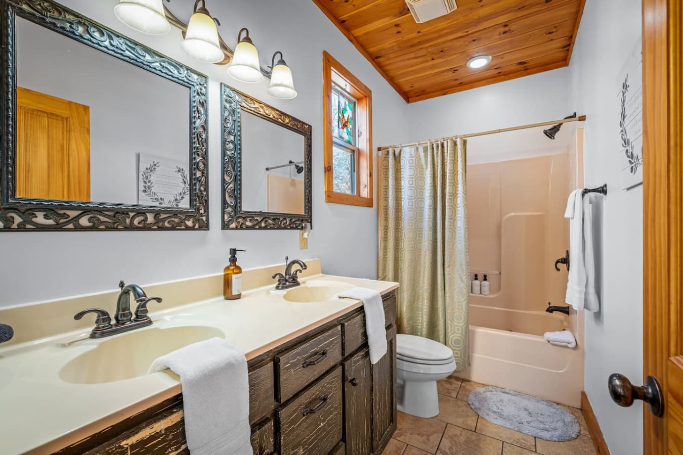 Bathroom attached to master bedroom.