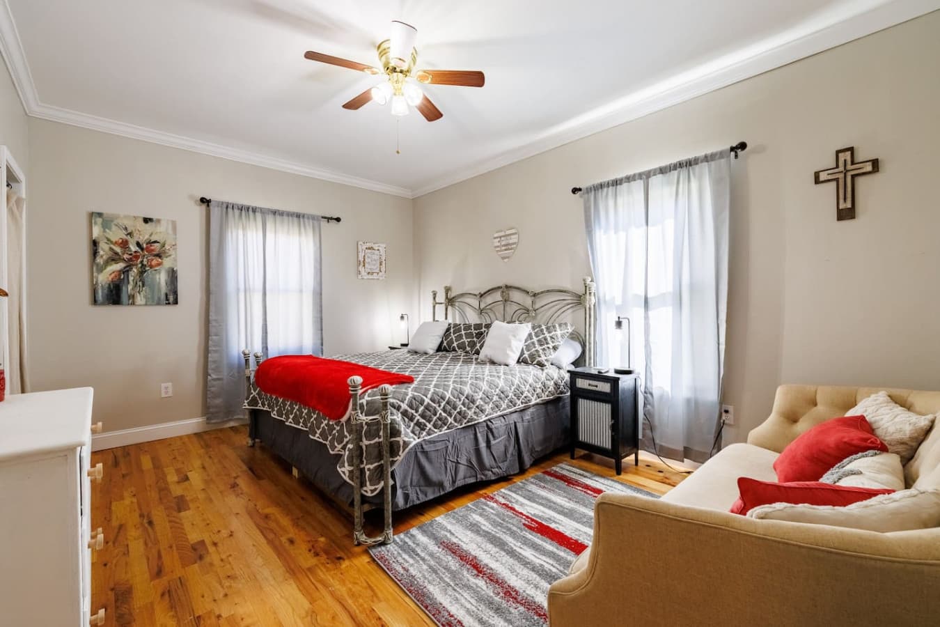 Bedroom designed for ultimate comfort, quiet mornings, and cozy evening retreats.