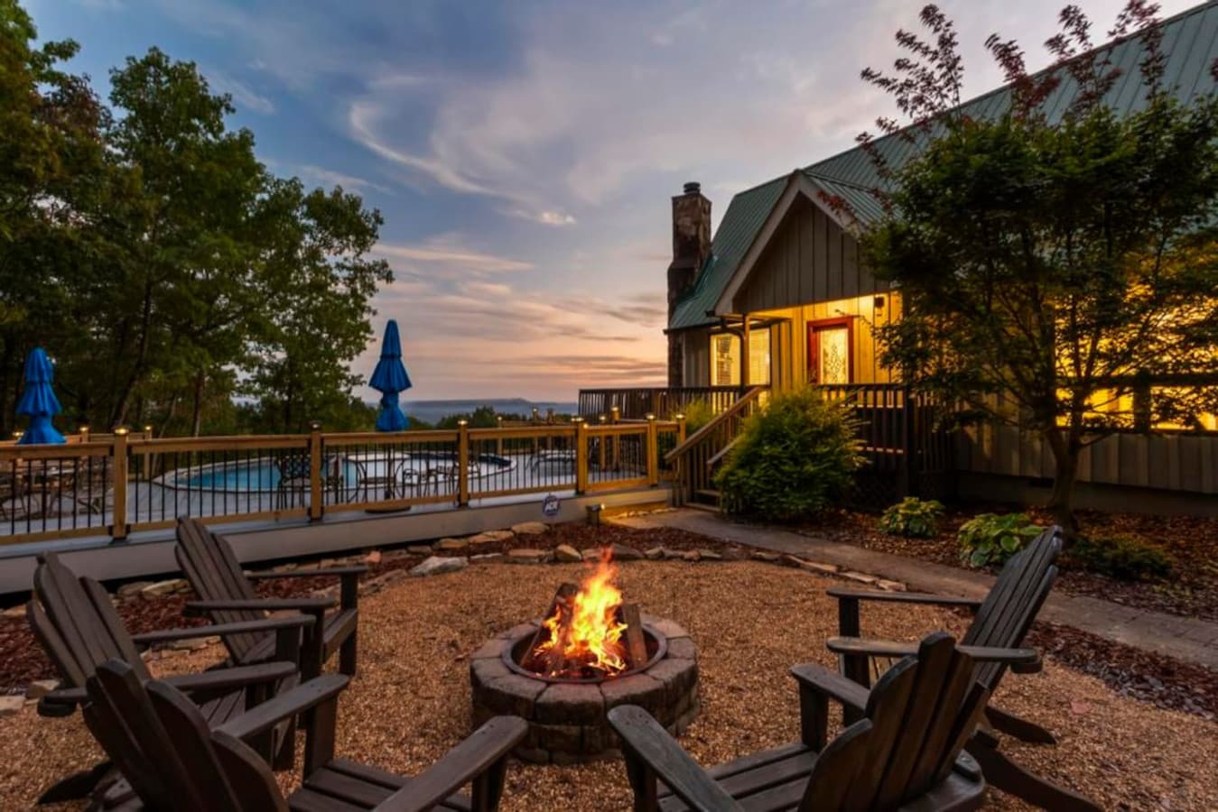 Gather under the stars and enjoy cozy evenings around the firepit.