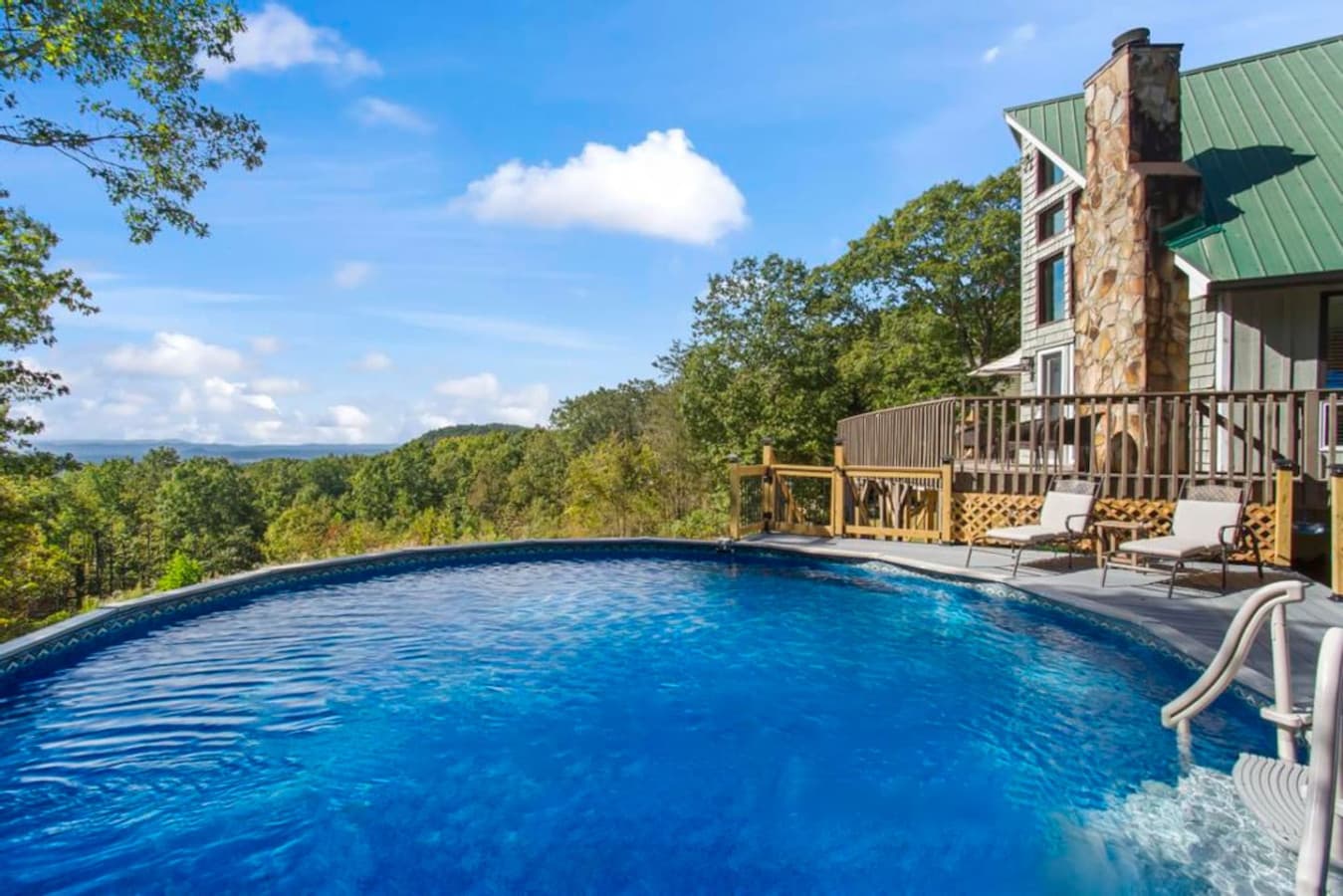 Take in breathtaking views while you relax in the private seasonal pool.