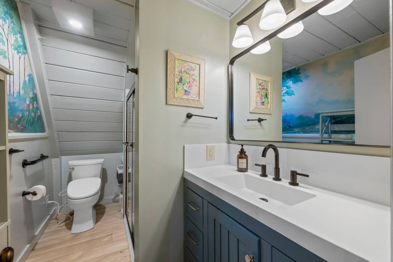 Clean, modern bathrooms offering convenience for groups.