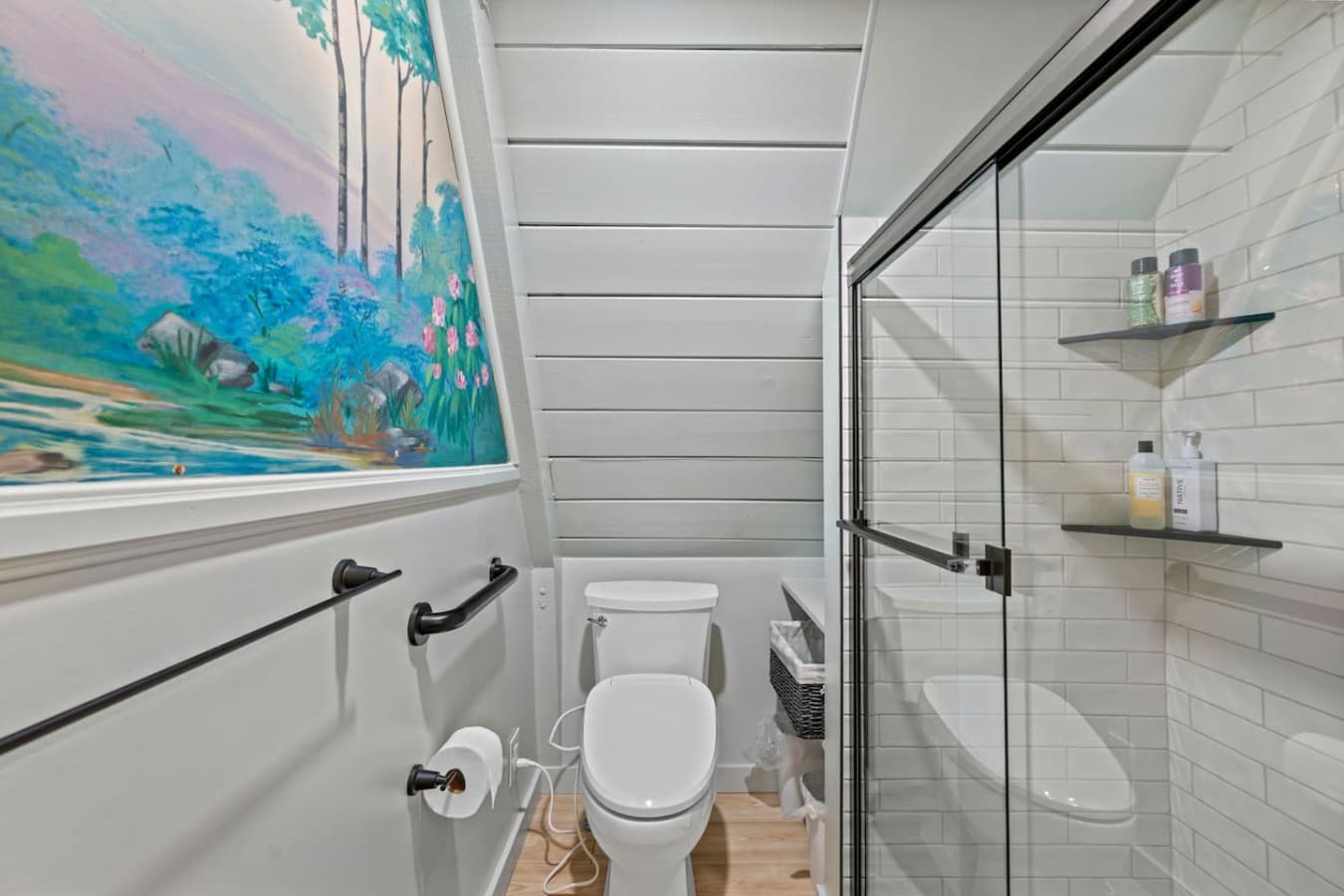 Clean, modern bathrooms offering convenience for groups.