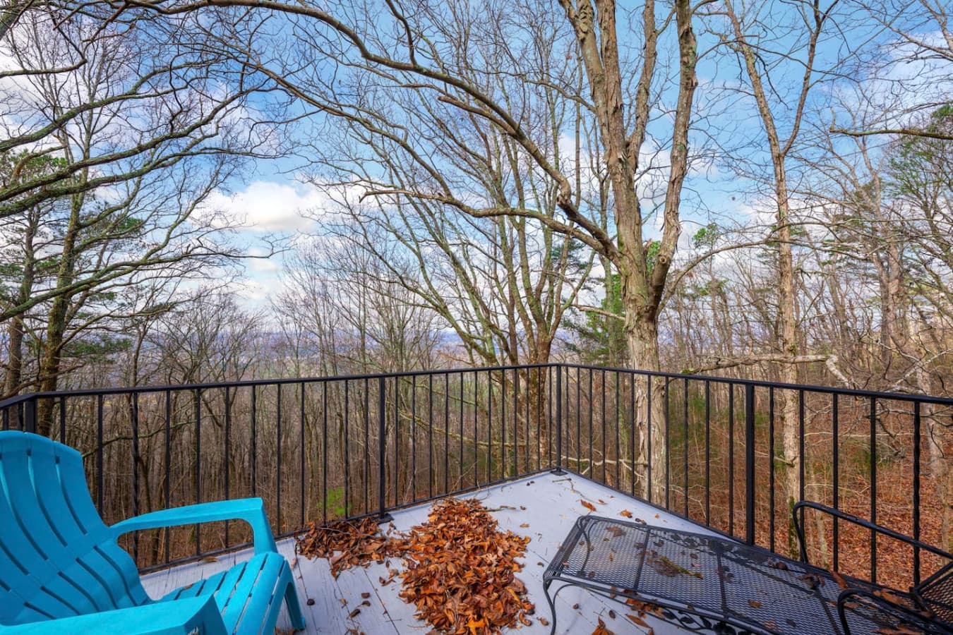 The top porch, accessed from bedroom 3 - loft.
