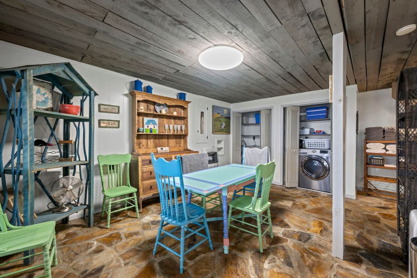 Charming dining area, perfect for shared meals or morning coffee.