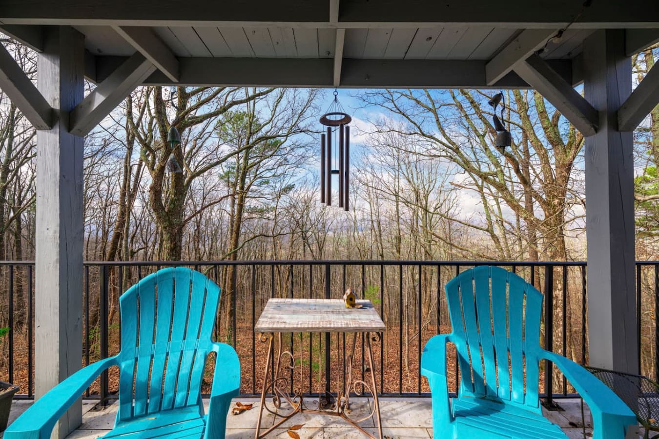 Comfortable outdoor seating for morning coffee or evening wine.