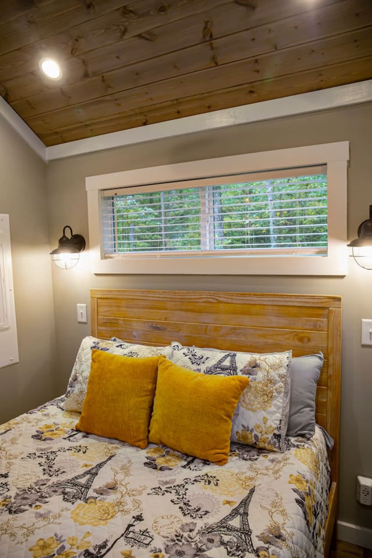 Rest easy in the queen bed after a day of river floats and mountain air.