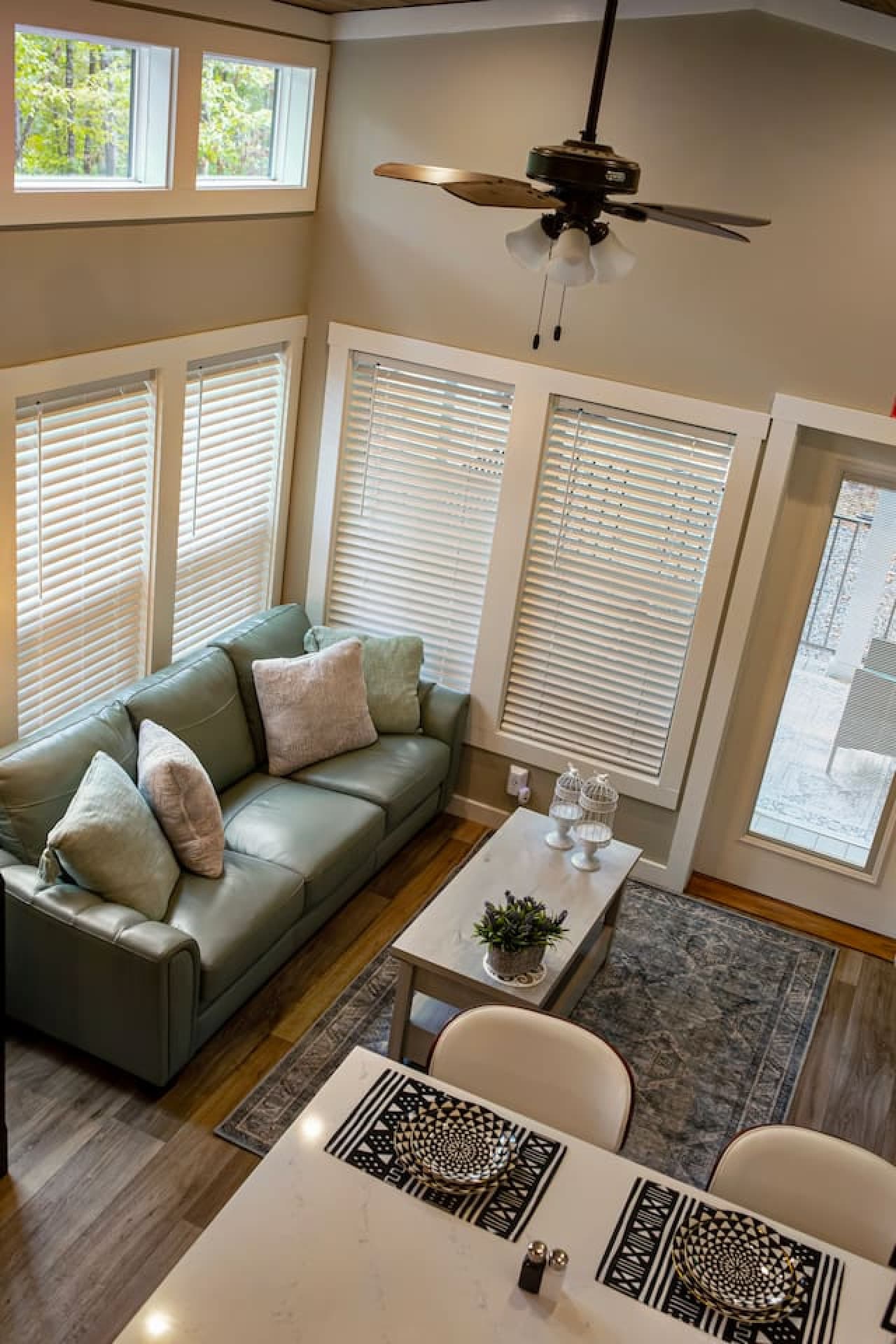 Above view of the living room.