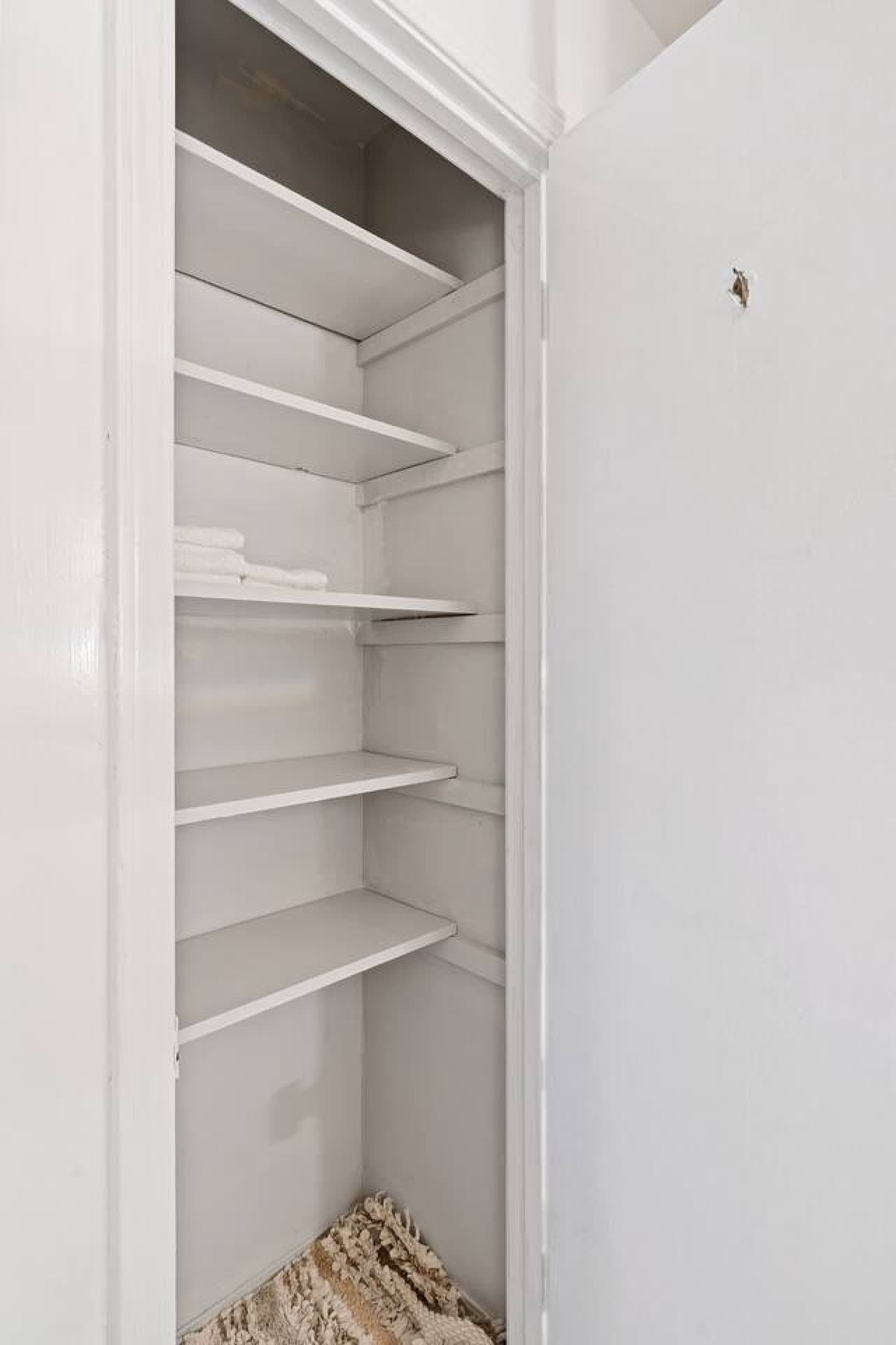 Closet and hangers provided for organizing your belongings during your stay.