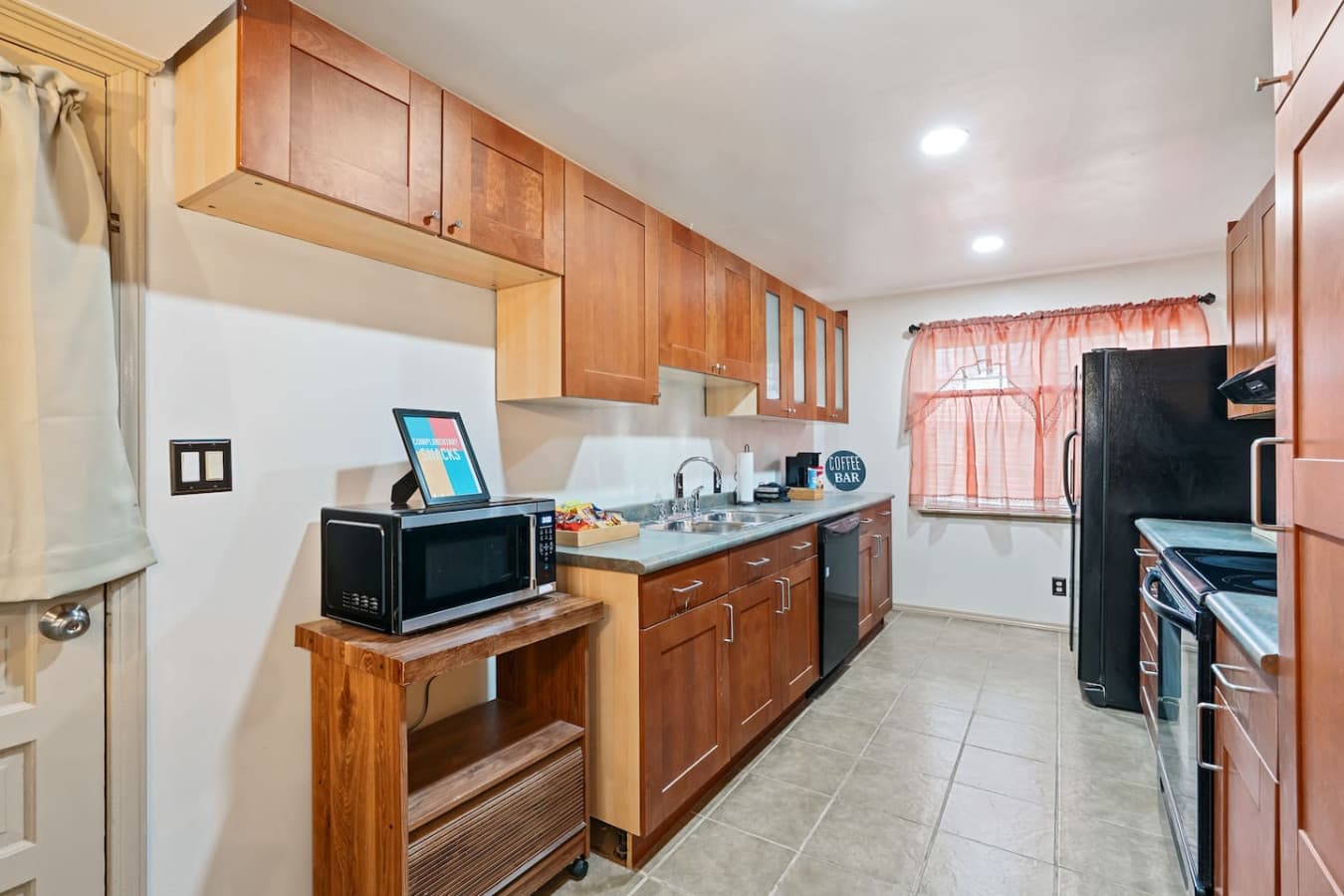 Start mornings right with complimentary coffee, cream, sugar, and a waffle maker for special breakfasts.