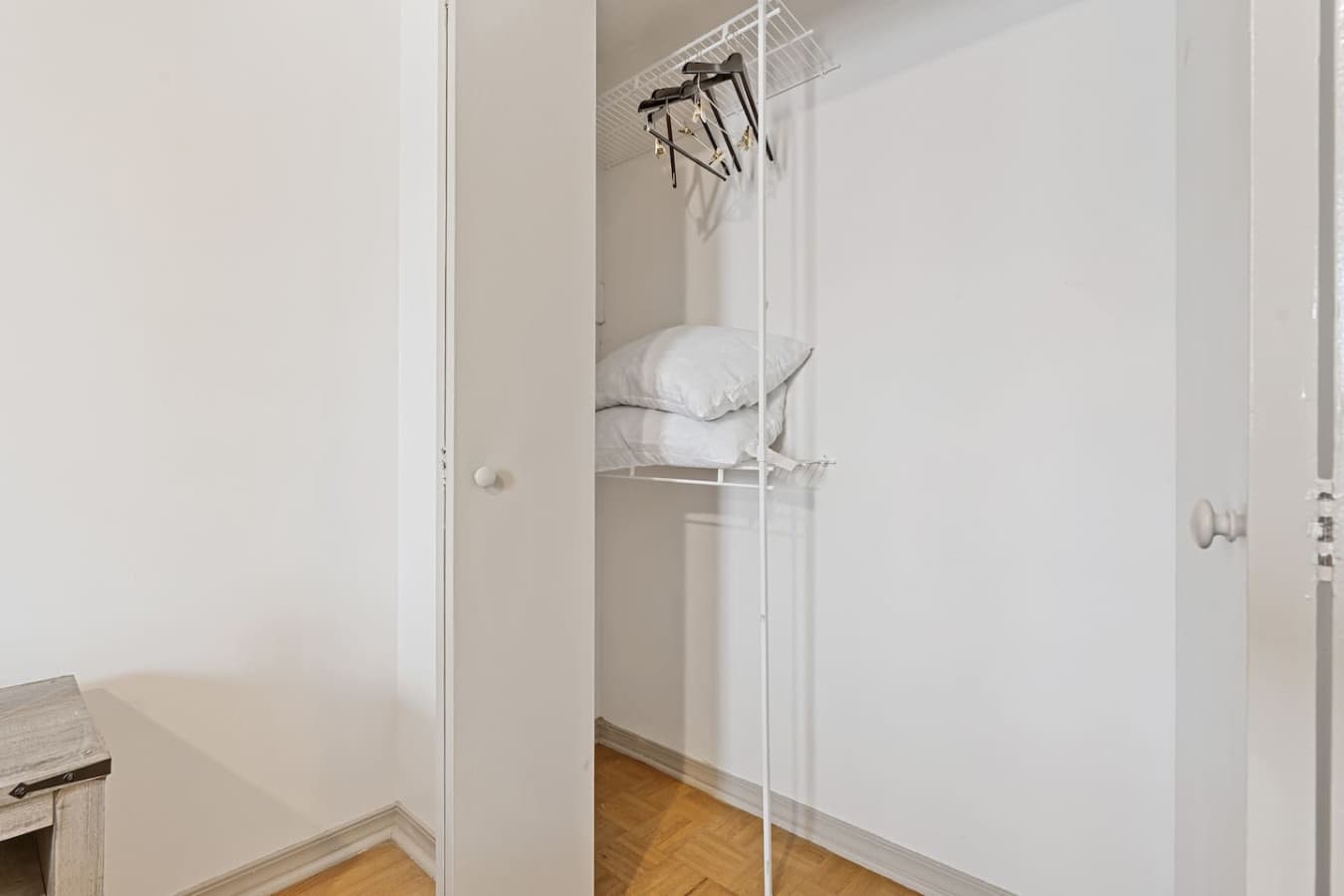 Coset and hangers provided for organizing your belongings during your stay.