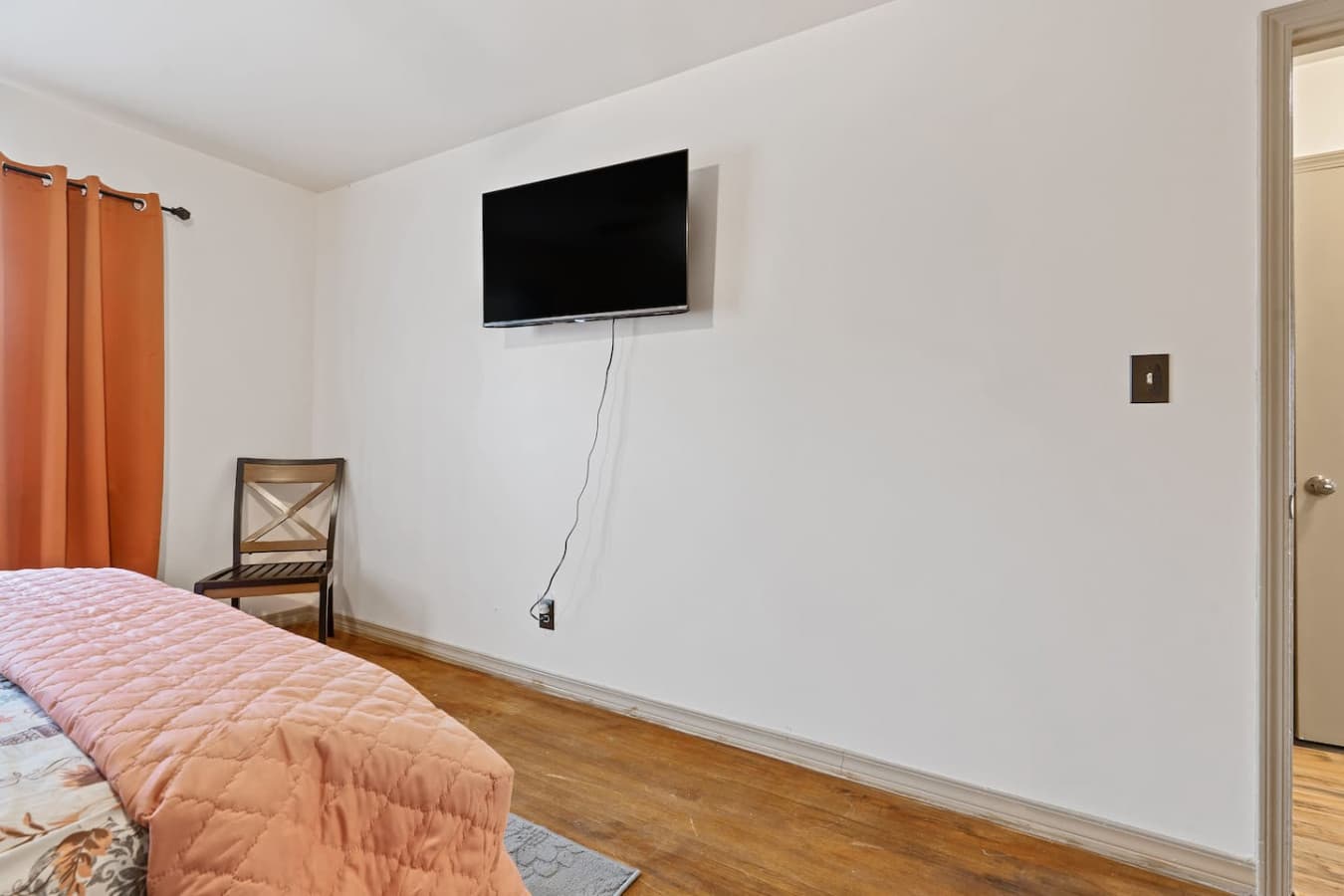 Smart TV and comfortable bedding make this the perfect spot to recharge.