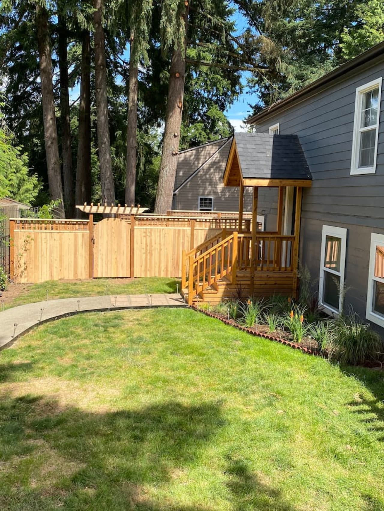 Private fenced outdoor area just for you.