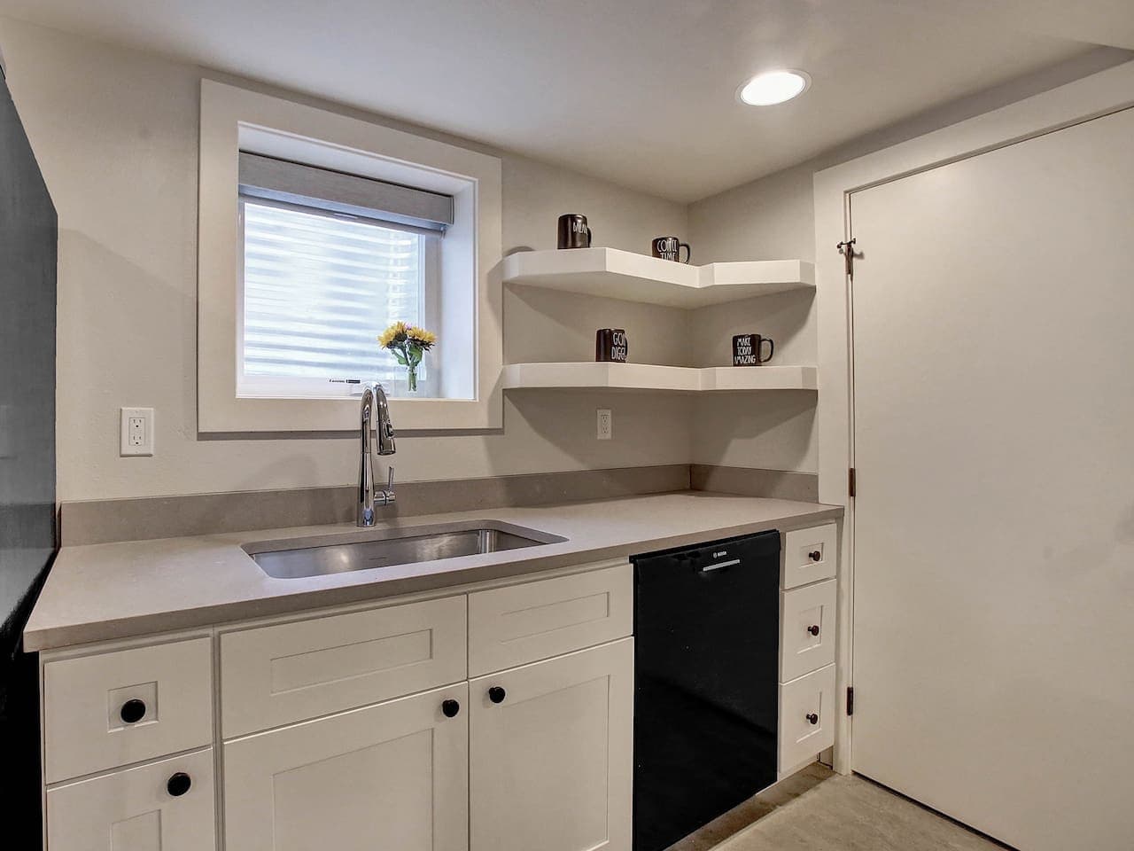 Compact but functional kitchen space.