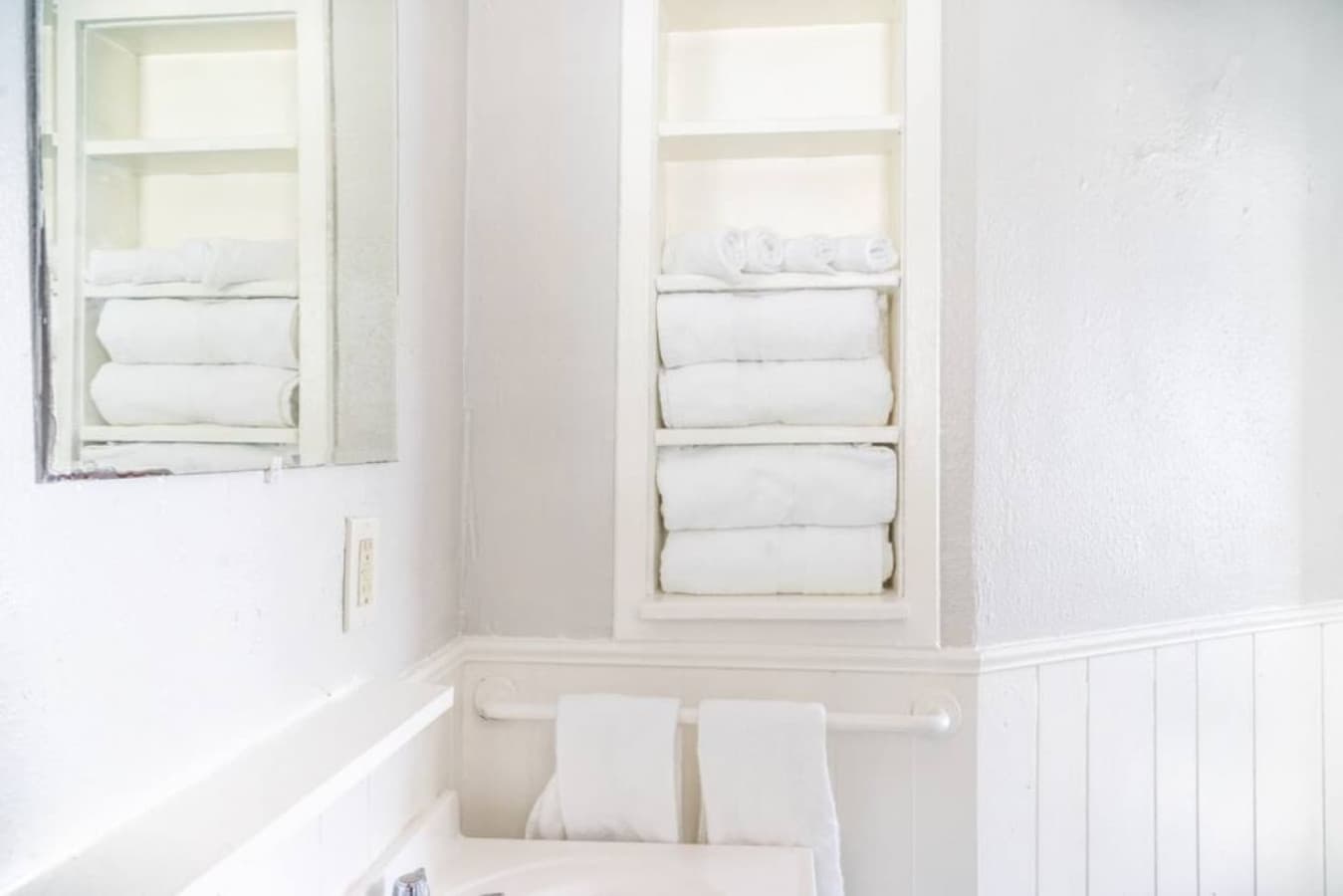 Soft, fluffy towels waiting for you after a long day.