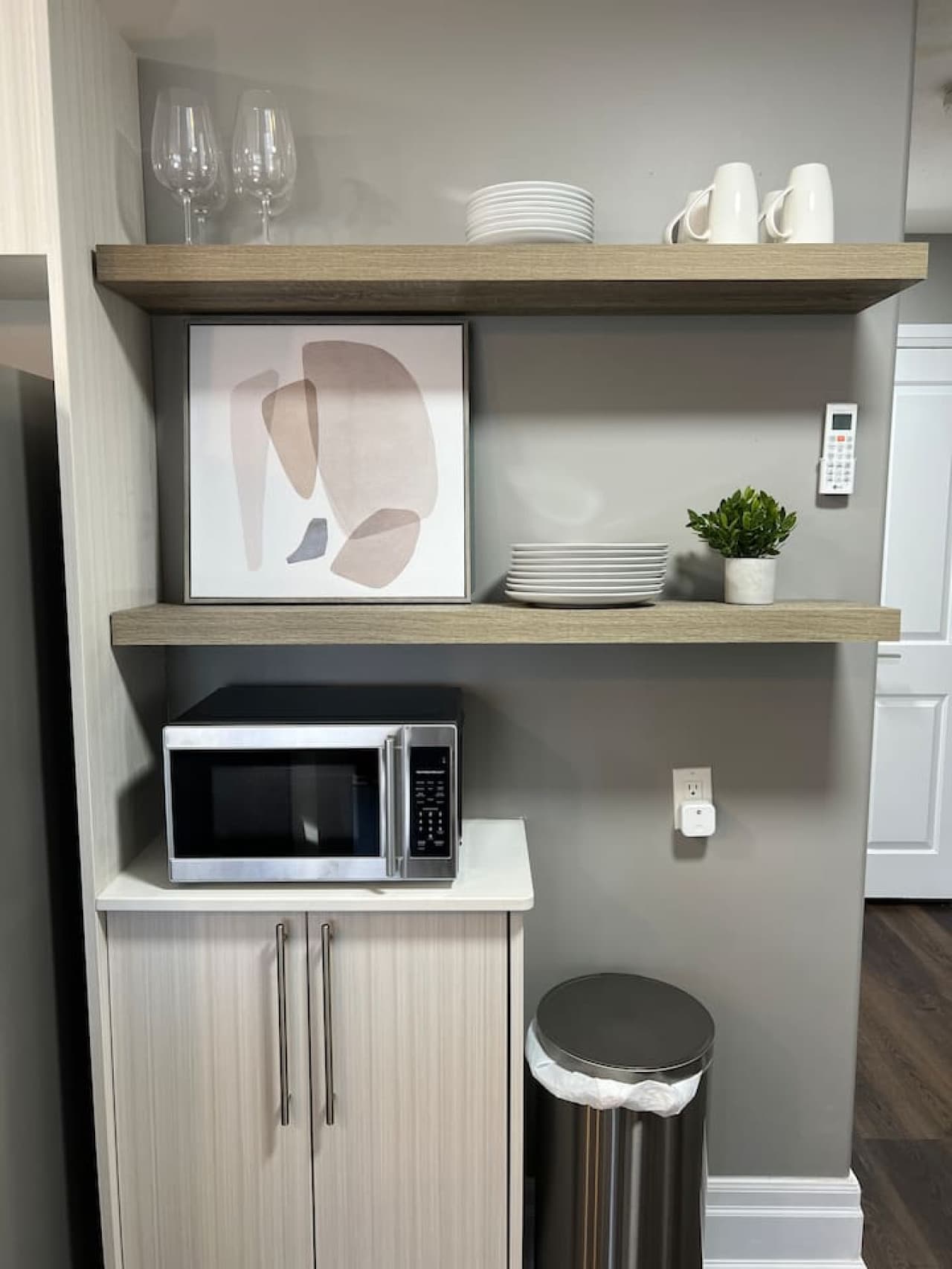Our kitchen is stocked with all the essentials, making it easy to prepare your favorite meals during your stay.